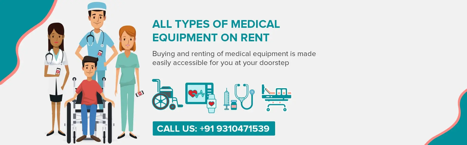 All type of medical equipment services on rent